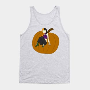 Halloween Pumpkin Witch Tank Top